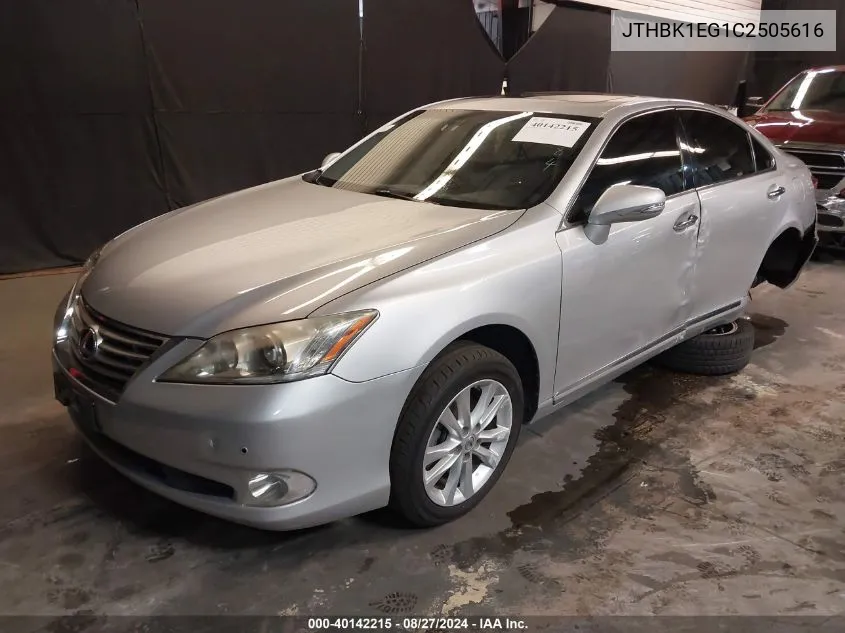 2012 Lexus Es 350 VIN: JTHBK1EG1C2505616 Lot: 40142215