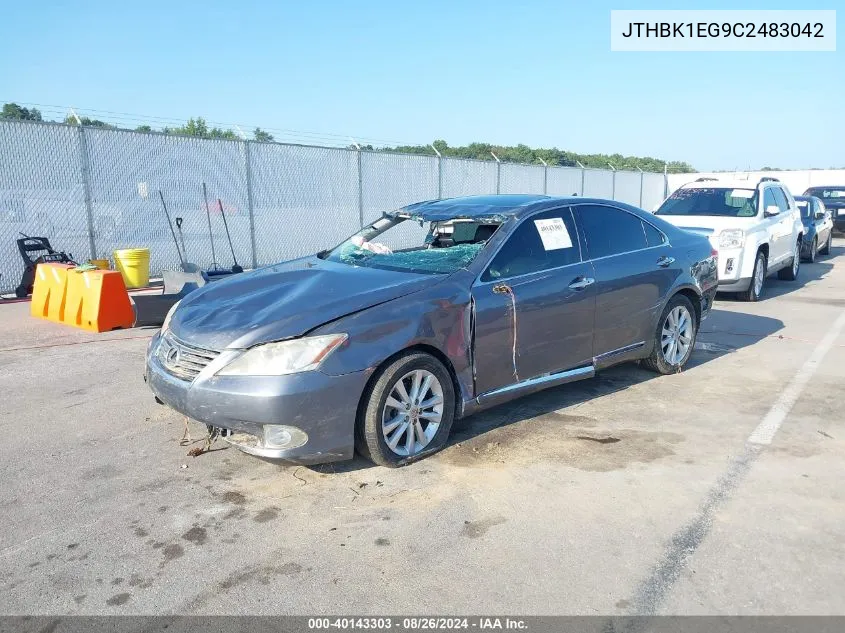 2012 Lexus Es 350 VIN: JTHBK1EG9C2483042 Lot: 40143303