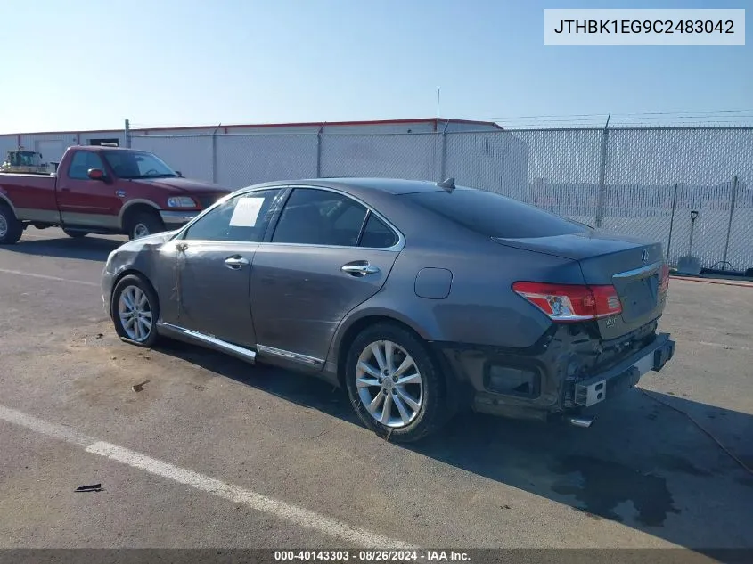 2012 Lexus Es 350 VIN: JTHBK1EG9C2483042 Lot: 40143303