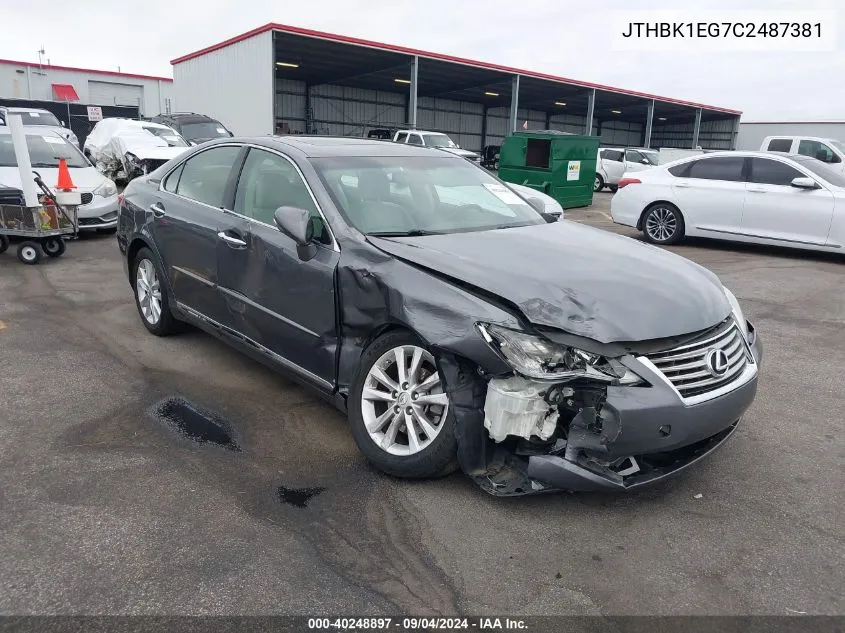 JTHBK1EG7C2487381 2012 Lexus Es 350