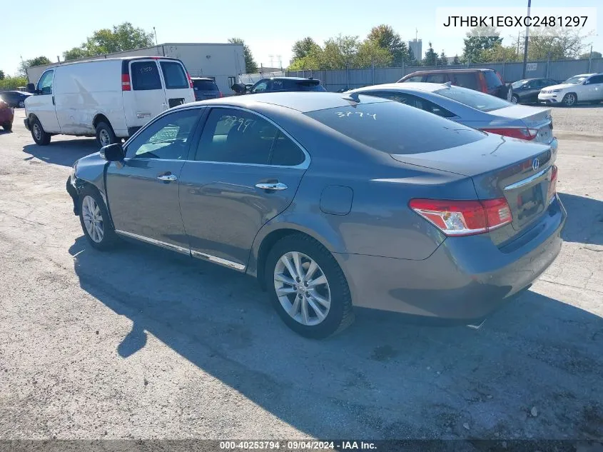 JTHBK1EGXC2481297 2012 Lexus Es 350