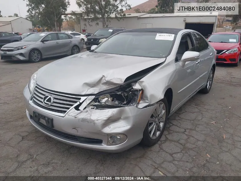 2012 Lexus Es 350 350 VIN: JTHBK1EG0C2484080 Lot: 40327345