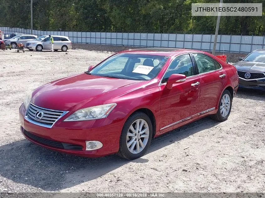 2012 Lexus Es 350 VIN: JTHBK1EG5C2480591 Lot: 40357128