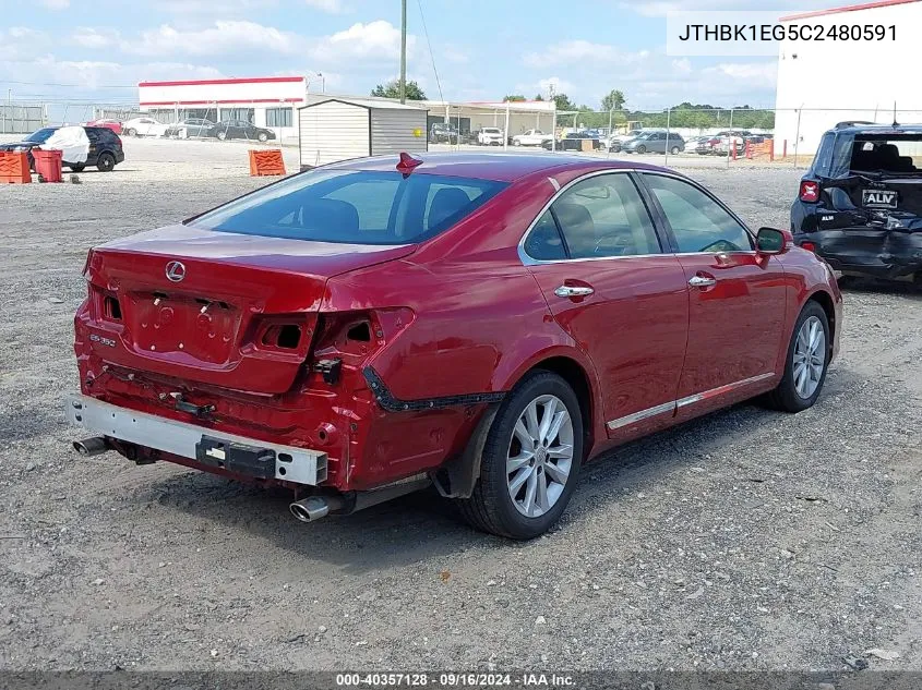 2012 Lexus Es 350 VIN: JTHBK1EG5C2480591 Lot: 40357128