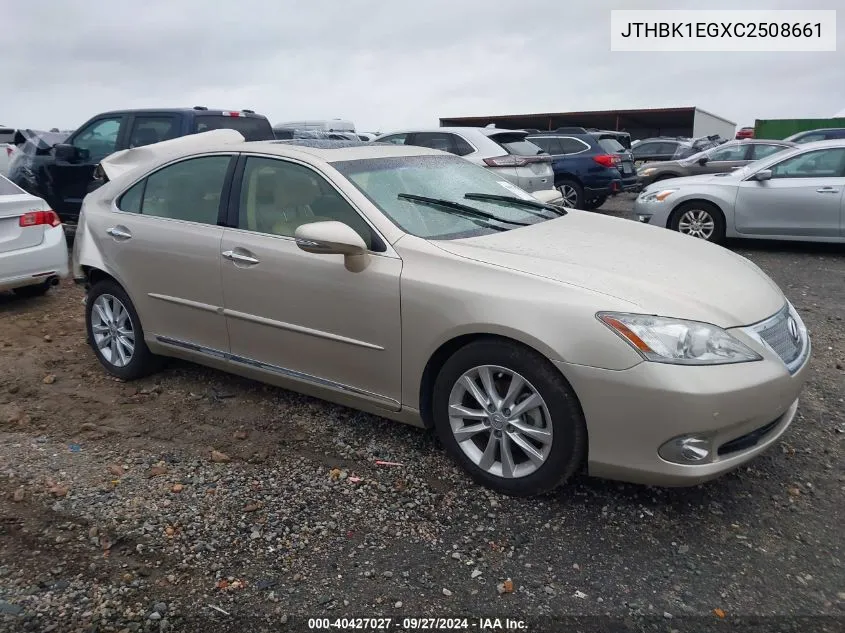 2012 Lexus Es 350 VIN: JTHBK1EGXC2508661 Lot: 40427027