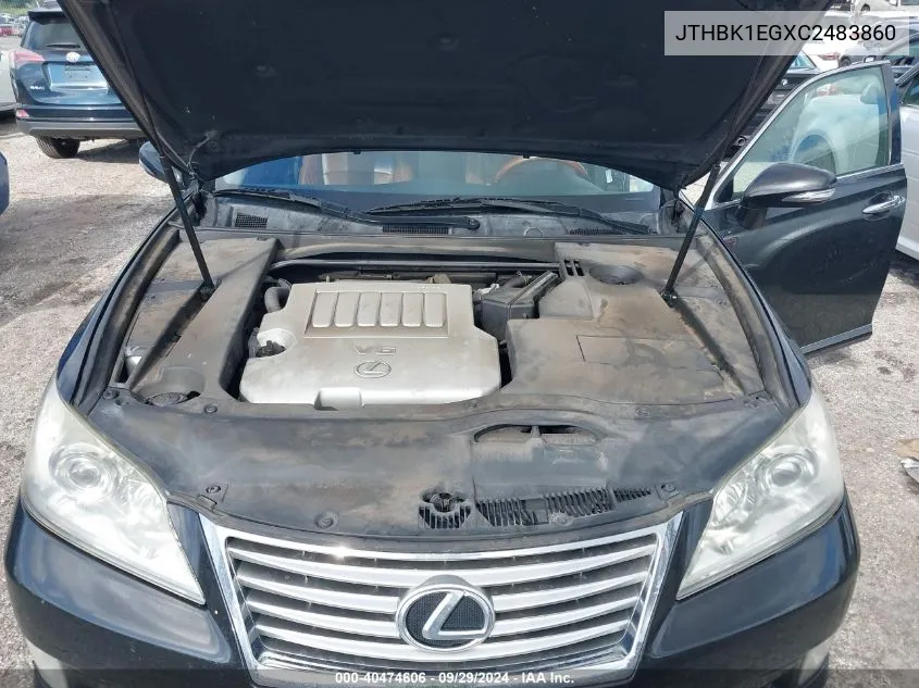 2012 Lexus Es 350 350 VIN: JTHBK1EGXC2483860 Lot: 40474606