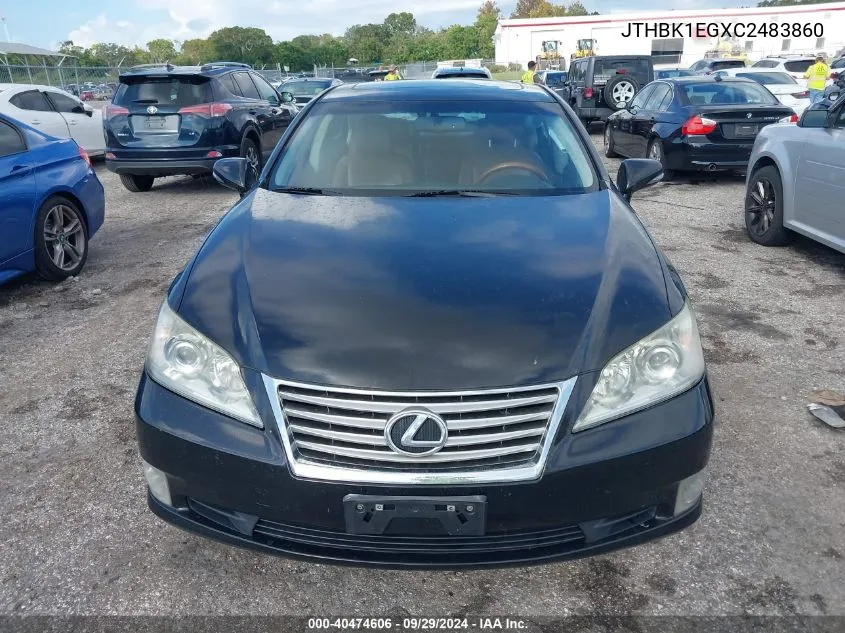 JTHBK1EGXC2483860 2012 Lexus Es 350 350