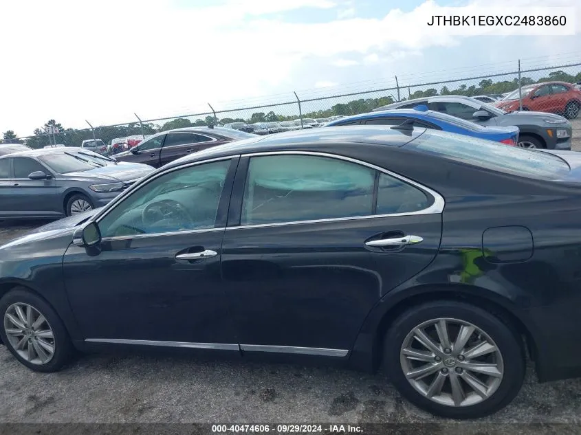 2012 Lexus Es 350 350 VIN: JTHBK1EGXC2483860 Lot: 40474606