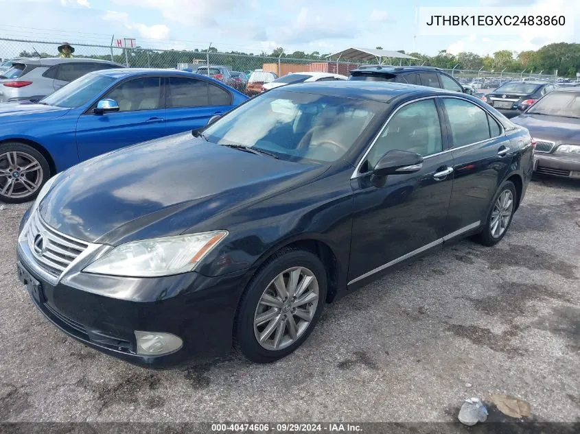 JTHBK1EGXC2483860 2012 Lexus Es 350 350