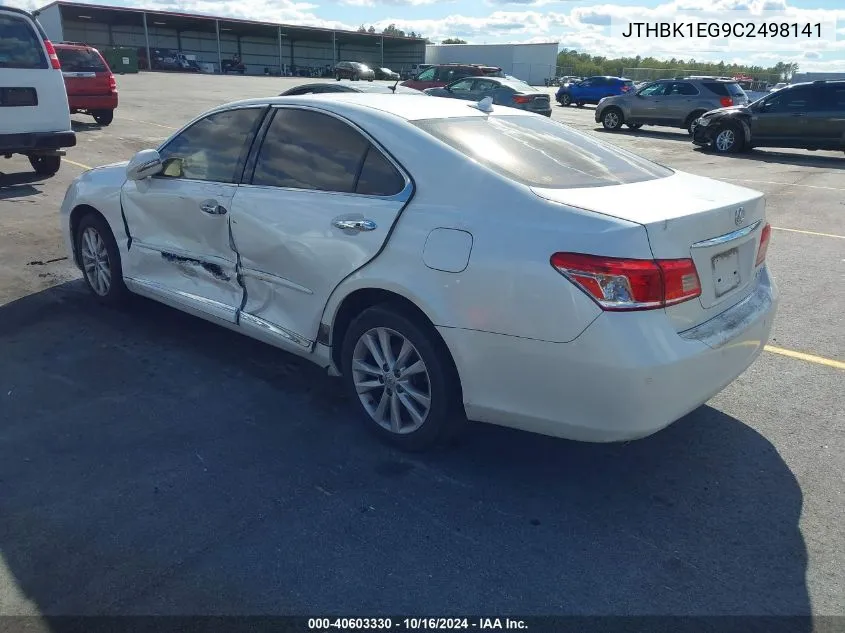 2012 Lexus Es 350 VIN: JTHBK1EG9C2498141 Lot: 40603330