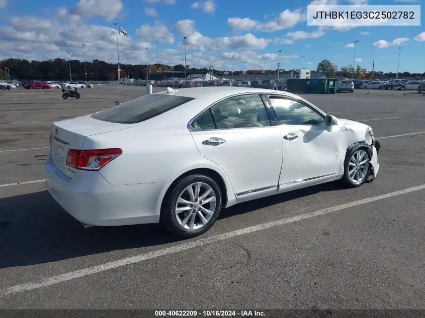 JTHBK1EG3C2502782 2012 Lexus Es 350