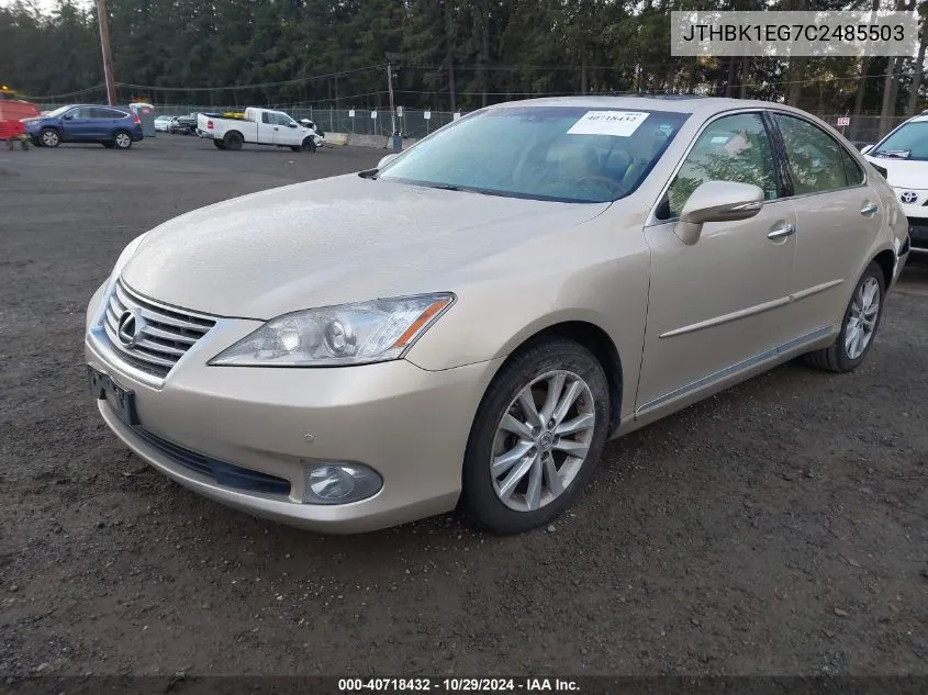 2012 Lexus Es 350 VIN: JTHBK1EG7C2485503 Lot: 40718432