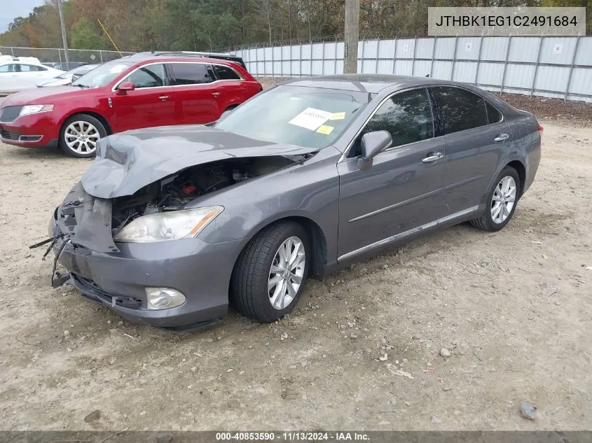 2012 Lexus Es 350 VIN: JTHBK1EG1C2491684 Lot: 40853590