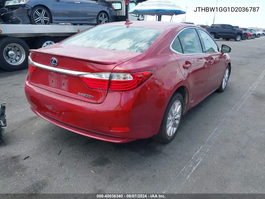 2013 Lexus Es 300H VIN: JTHBW1GG1D2036787 Lot: 40036340