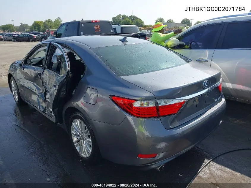 2013 Lexus Es 350 VIN: JTHBK1GG0D2071784 Lot: 40194022