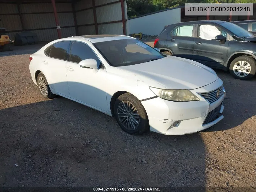 JTHBK1GG0D2034248 2013 Lexus Es 350