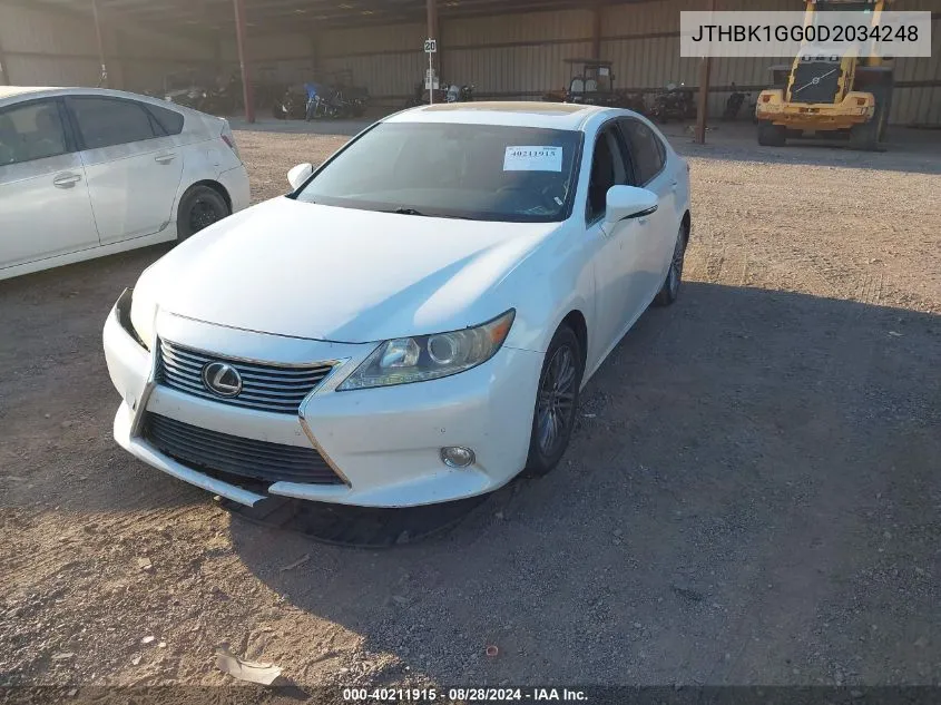 2013 Lexus Es 350 VIN: JTHBK1GG0D2034248 Lot: 40211915