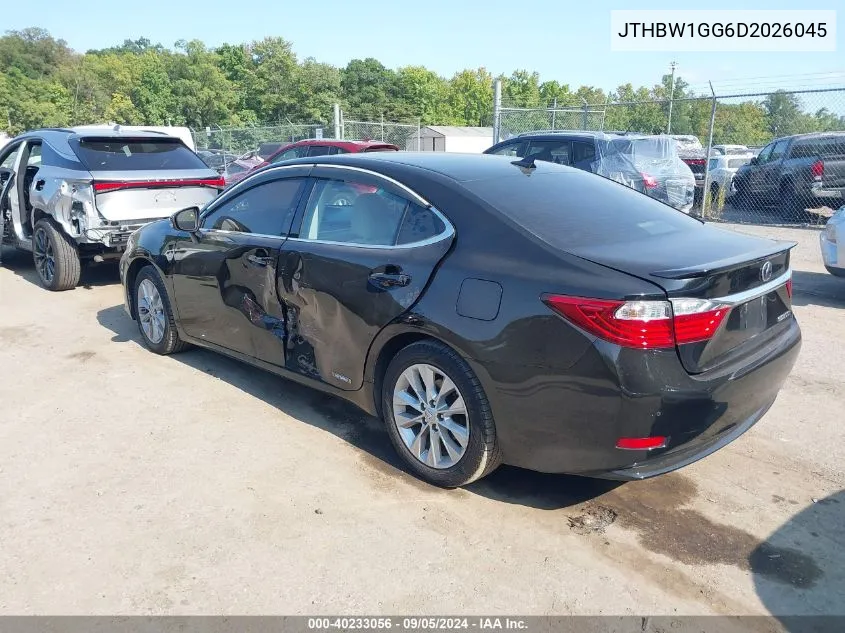 2013 Lexus Es 300H VIN: JTHBW1GG6D2026045 Lot: 40233056