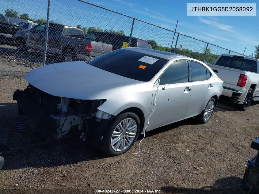 2013 Lexus Es 350 VIN: JTHBK1GG5D2058092 Lot: 40242727