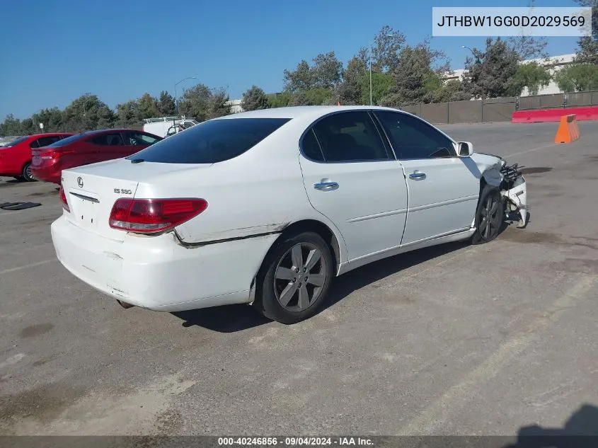 2013 Lexus Es 300H VIN: JTHBW1GG0D2029569 Lot: 40246856