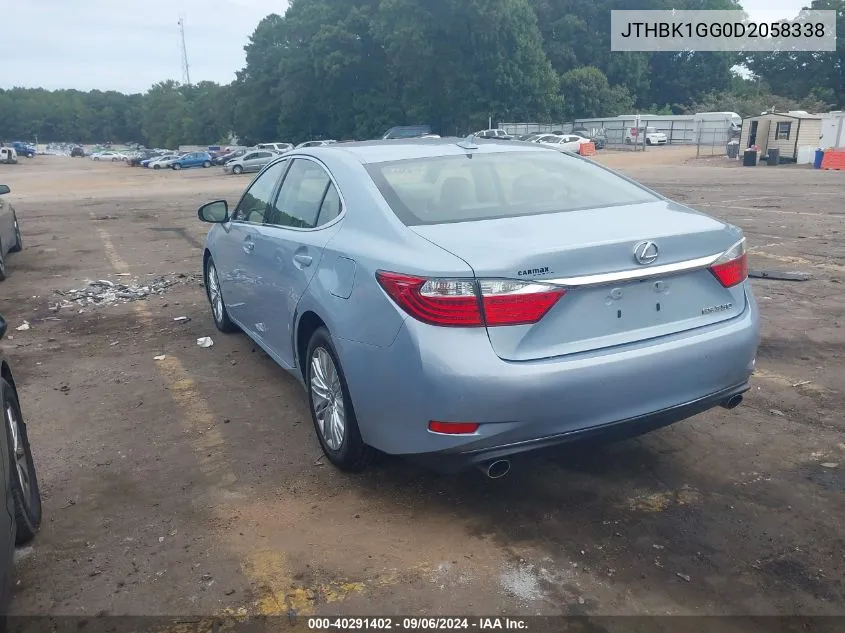 JTHBK1GG0D2058338 2013 Lexus Es 350