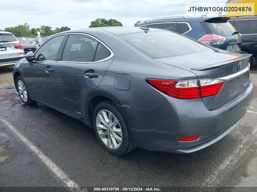 2013 Lexus Es 300H VIN: JTHBW1GG6D2024876 Lot: 40319709