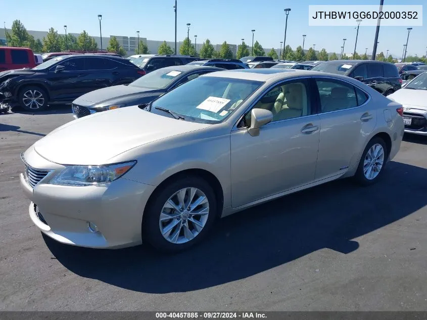 JTHBW1GG6D2000352 2013 Lexus Es 300H