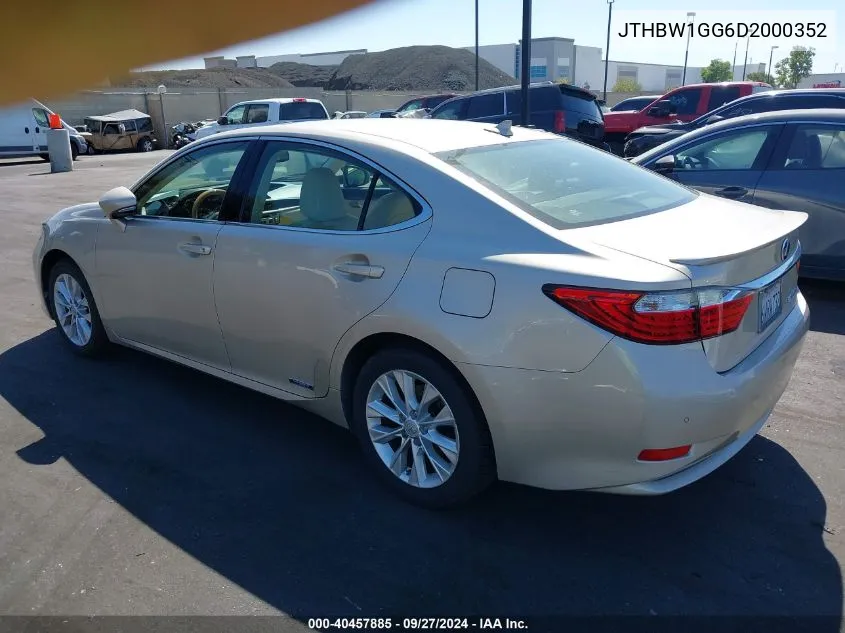 JTHBW1GG6D2000352 2013 Lexus Es 300H