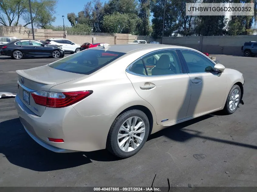 JTHBW1GG6D2000352 2013 Lexus Es 300H