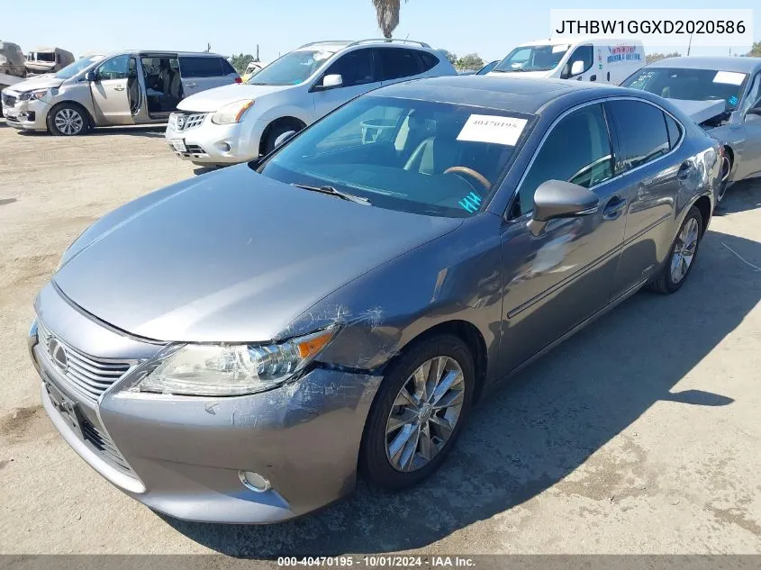 2013 Lexus Es 300H VIN: JTHBW1GGXD2020586 Lot: 40470195