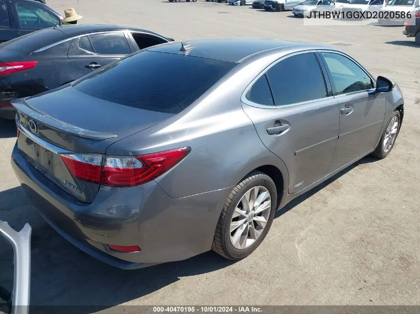 2013 Lexus Es 300H VIN: JTHBW1GGXD2020586 Lot: 40470195