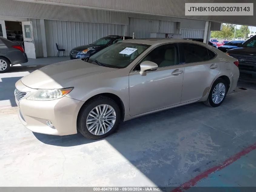 JTHBK1GG8D2078143 2013 Lexus Es 350