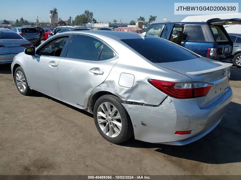 2013 Lexus Es 300H VIN: JTHBW1GG4D2006330 Lot: 40489365