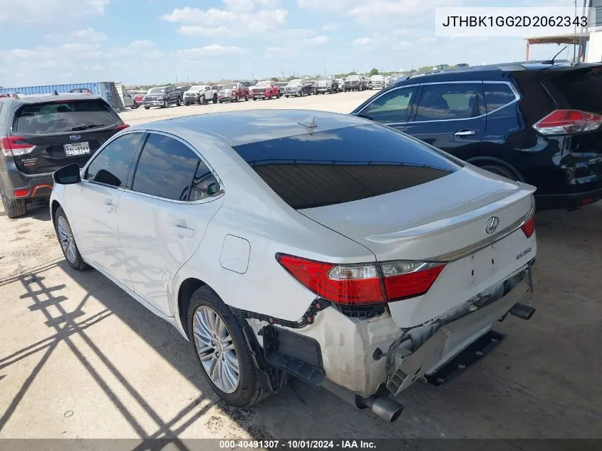 2013 Lexus Es 350 VIN: JTHBK1GG2D2062343 Lot: 40491307