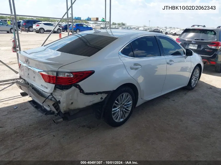 2013 Lexus Es 350 VIN: JTHBK1GG2D2062343 Lot: 40491307