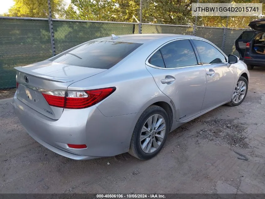 2013 Lexus Es 300H VIN: JTHBW1GG4D2015741 Lot: 40506106