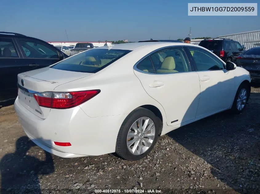 2013 Lexus Es 300H VIN: JTHBW1GG7D2009559 Lot: 40512975