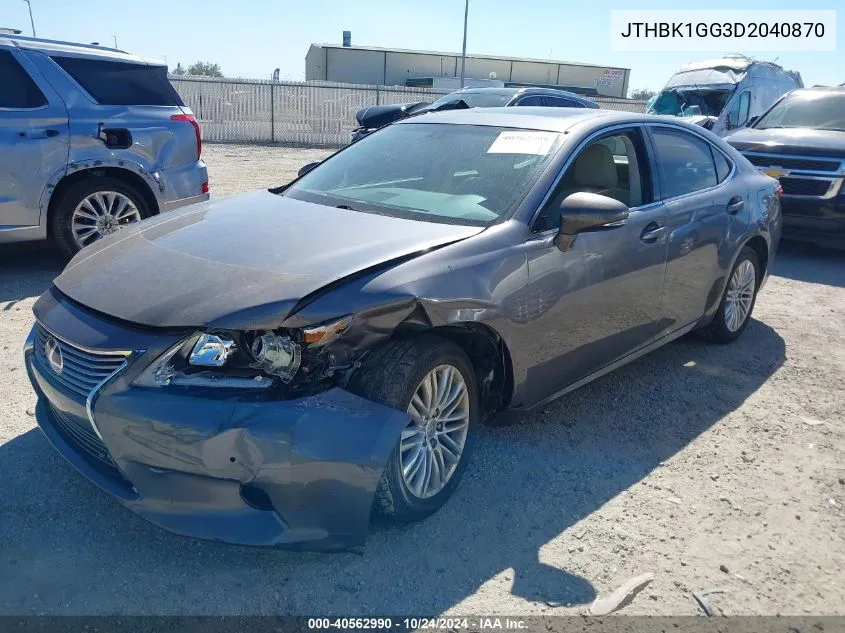 2013 Lexus Es 350 VIN: JTHBK1GG3D2040870 Lot: 40562990