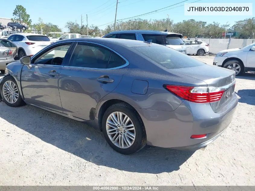 2013 Lexus Es 350 VIN: JTHBK1GG3D2040870 Lot: 40562990