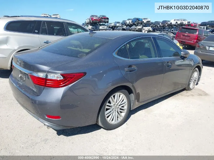 2013 Lexus Es 350 VIN: JTHBK1GG3D2040870 Lot: 40562990