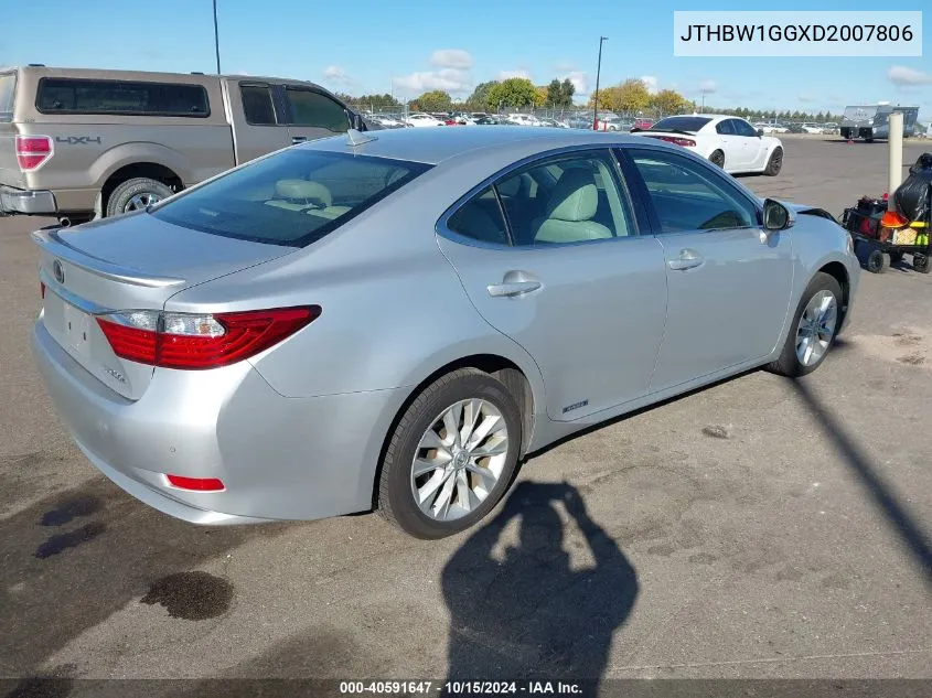 2013 Lexus Es 300H VIN: JTHBW1GGXD2007806 Lot: 40591647