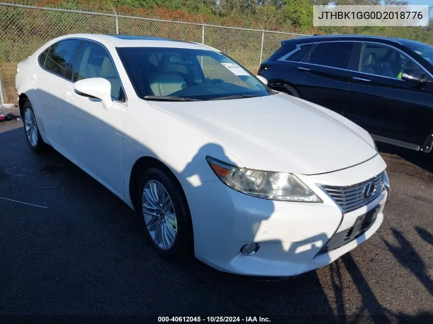 2013 Lexus Es 350 VIN: JTHBK1GG0D2018776 Lot: 40612045