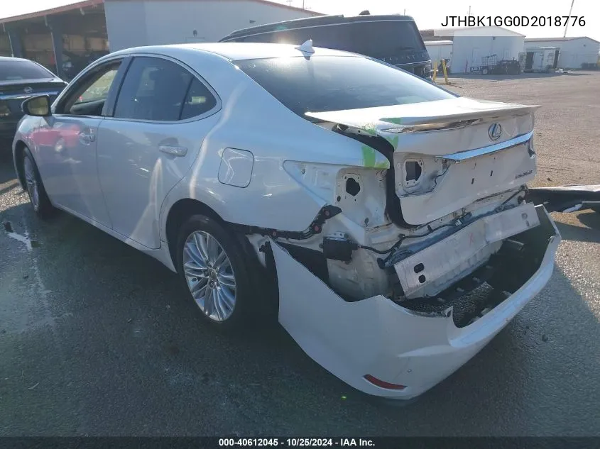 2013 Lexus Es 350 VIN: JTHBK1GG0D2018776 Lot: 40612045