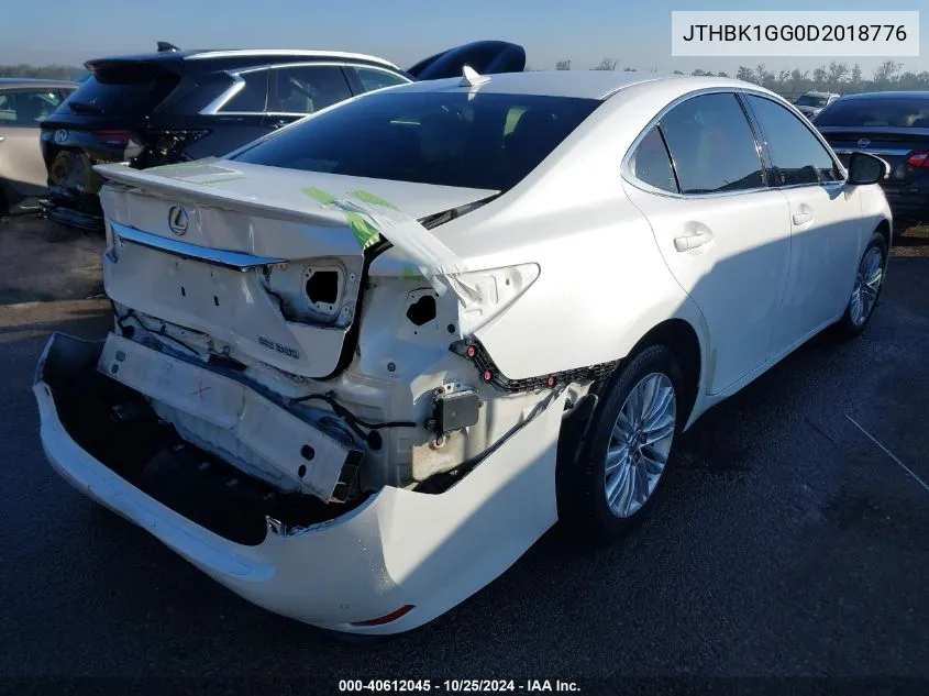 2013 Lexus Es 350 VIN: JTHBK1GG0D2018776 Lot: 40612045