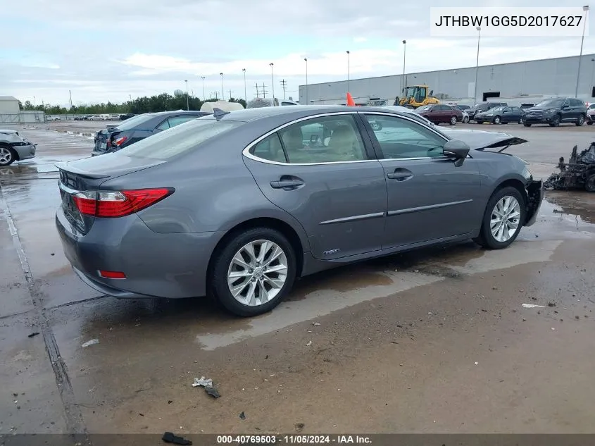 2013 Lexus Es 300H VIN: JTHBW1GG5D2017627 Lot: 40769503