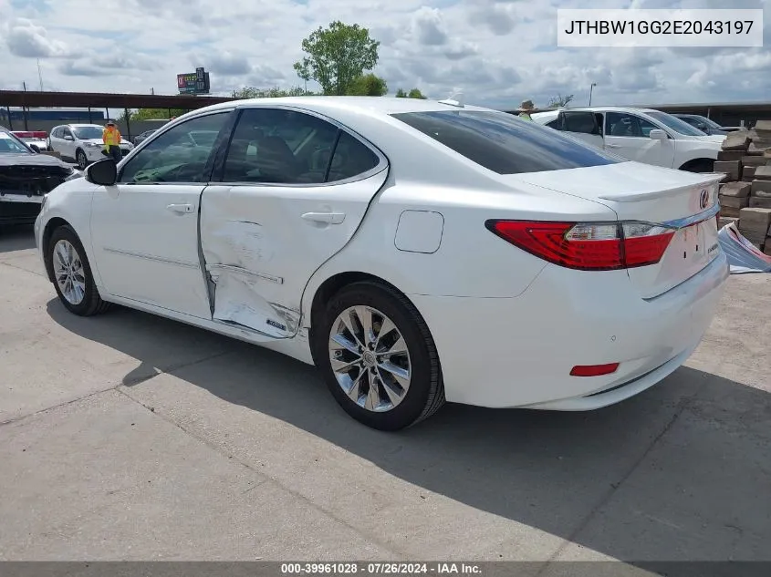 2014 Lexus Es 300H VIN: JTHBW1GG2E2043197 Lot: 39961028