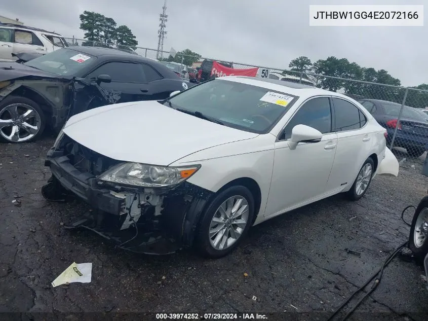 2014 Lexus Es 300H VIN: JTHBW1GG4E2072166 Lot: 39974252