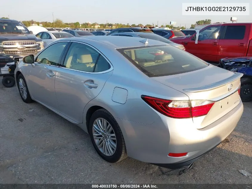 2014 Lexus Es 350 VIN: JTHBK1GG2E2129735 Lot: 40033750