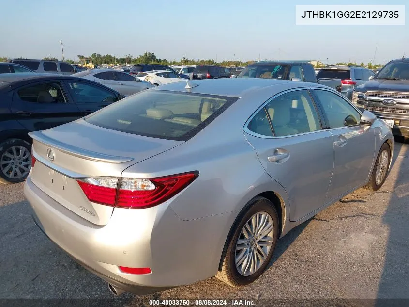 JTHBK1GG2E2129735 2014 Lexus Es 350