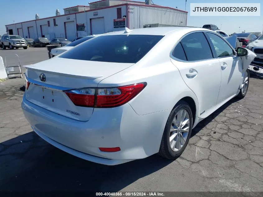 JTHBW1GG0E2067689 2014 Lexus Es 300H